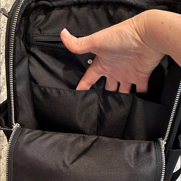 Lululemon Athletica Black Backpack with Silver Accents - Picture 9 of 11